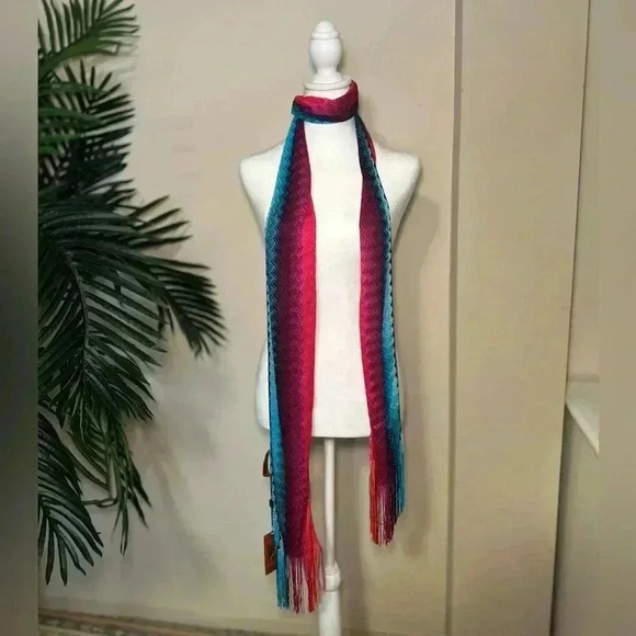 Missoni Long Fringe Twilly Scarf - Picture 3 of 4